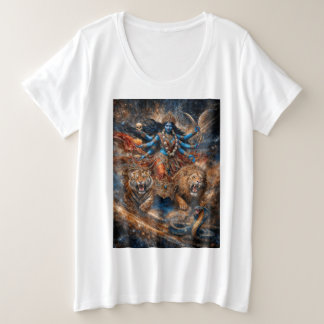カリ女神の宇宙の力 プラスサイズTシャツ