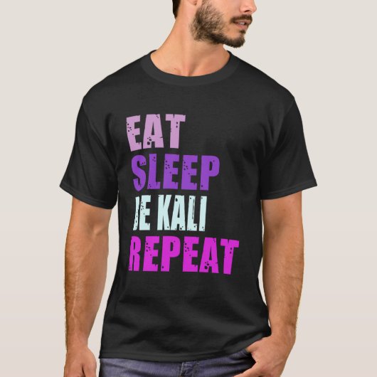 カリ食べススリープビーリピーター Tシャツ (正面)