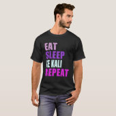 カリ食べススリープビーリピーター Tシャツ (正面フル)