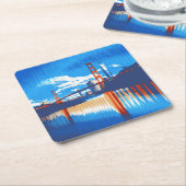 カリ、ゴールデンゲートブリッジサンフランシスコベイSQ SS スクエアペーパーコースター (アングル)