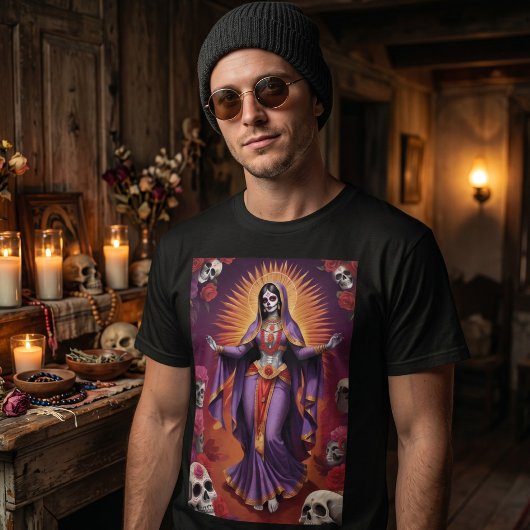 カリ・サンタ・ムエルテ 死者の日Tシャツ Tシャツ
