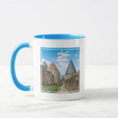 カルカソンヌの中世の城壁 マグカップ (左)
