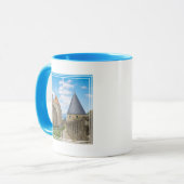 カルカソンヌの中世の城壁 マグカップ (正面左)