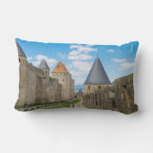 カルカソンヌの中世の城壁 ランバークッション (裏面)