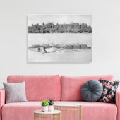 カルカソンヌの西側からの眺め キャンバスプリント (インサイチュ (リビング))