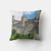 カルカソンヌの要塞化された壁 クッション (裏面)