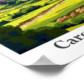 カルカソンヌフランストラベルヴィンテージイラストレーション ポスター (角)