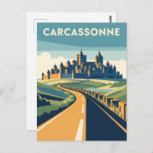 カルカソンヌフランス旅行 ポストカード (正面/裏面)