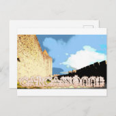 カルカソンヌ市街の壁ポスター ポストカード (正面/裏面)