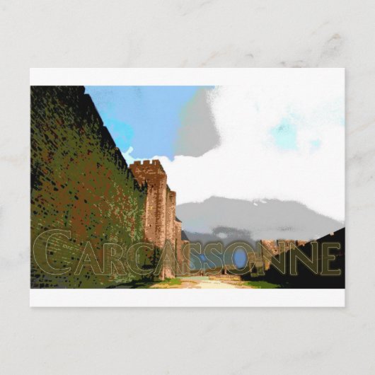 カルカソンヌ市街の壁 ポストカード (正面)
