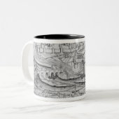 カルカソンヌ1462年市そして村 ツートーンマグカップ (正面左)