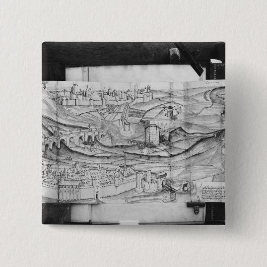 カルカソンヌ1462年市そして村 缶バッジ (正面)