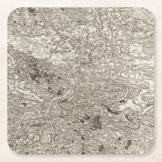 カルカソンヌ スクエアペーパーコースター (正面)