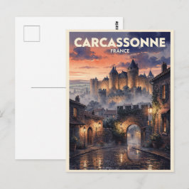 カルカソンヌ フランス ビンテージ 旅行 ポストカード