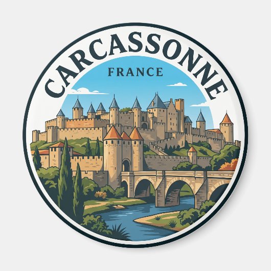 カルカソンヌ フランス マグネット (正面)