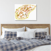 カルカソンヌ・フランス。空中表示 キャンバスプリント (インサイチュ (寝室))