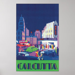 カルカッタヴィンテージトラベルポスター ポスター