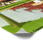 カルカッタヴィンテージ旅行ポスター復元 ポスター (角)