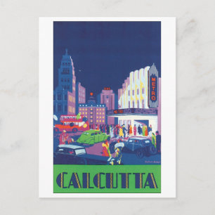 カルカッタヴィンテージ旅行ポスター ポストカード