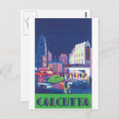 カルカッタヴィンテージ旅行ポスター ポストカード (正面/裏面)