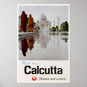 カルカッタ アート インド 旅行 ポスター 日本航空