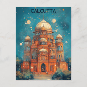 カルカッタ・インドへの旅行 ポストカード