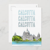 カルカッタ「ビクトリアメモリアル」コルカタベンガル シーズンポストカード (正面/裏面)