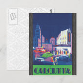 カルカッタ、ヴィンテージ ポストカード (正面/裏面)