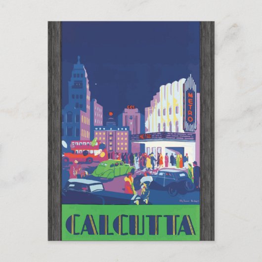 カルカッタ、ヴィンテージ ポストカード (正面)