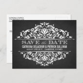 カルカ素朴ボードヴィンテージ日付ポストカードを保存 案内ポストカード (正面/裏面)