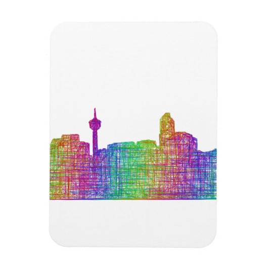 カルガリーのスカイライン マグネット (縦)
