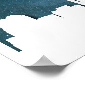 カルガリーの夜のスカイライン – ポスター (角)