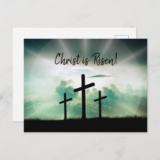 カルガリーは日の出の写真によって上がるイースター原稿を交差させます シーズンポストカード (正面/裏面)