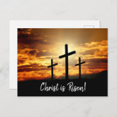 カルガリーは日の出の写真のイースター原稿を交差させます シーズンポストカード (正面/裏面)