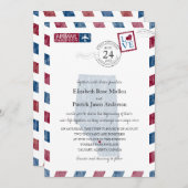 カルガリーアルバータカナダエアメール結婚式招待状 招待状 (正面/裏面)