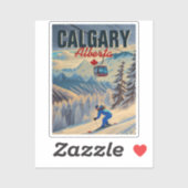 カルガリーアルバータカナダスキーお土産1950s シール (シート)