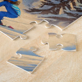 カルガリーアルバータカナダスキーお土産1950s ジグソーパズル (側面)