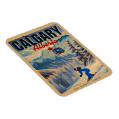 カルガリーアルバータカナダスキーお土産1950s マグネット (右側)