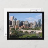 カルガリーアルバータカナダダウンタウンスカイラインビュー ポストカード (正面/裏面)