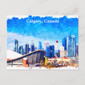 カルガリーアルバータカナダパノラマビュー ポストカード (正面)