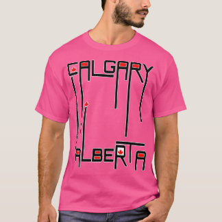 カルガリーアルバータカナダ国旗 Tシャツ