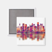 カルガリーカナダスカイライン マグネット (正面/裏面)