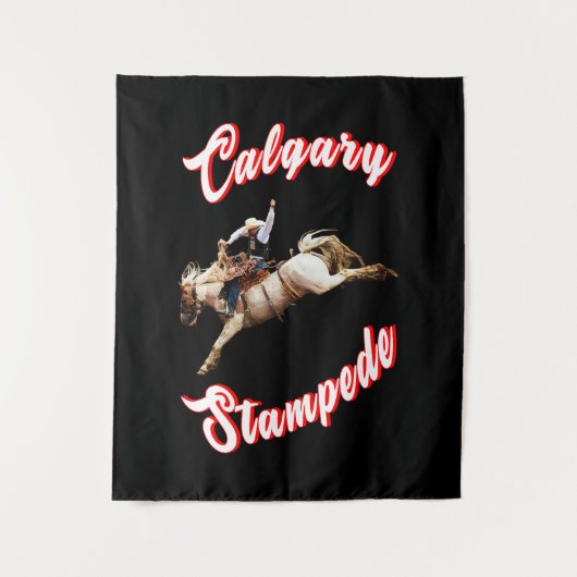 カルガリーカナダ砂時計7月ライダーCalgary Stampede タペストリー (正面)