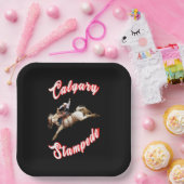カルガリーカナダ砂時計7月ライダーCalgary Stampede ペーパープレート (パーティー)