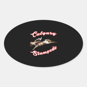 カルガリーカナダ砂時計7月ライダーCalgary Stampede 楕円形シール