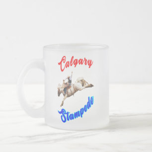 カルガリーカナダ馬7月ライダーCalgary Stampede フロストグラスマグカップ