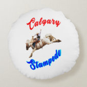カルガリーカナダ馬7月ライダーCalgary Stampede ラウンドクッション (裏面)
