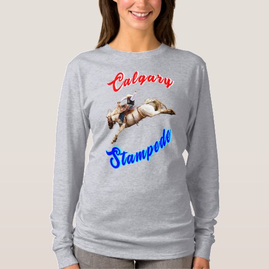 カルガリーカナダ馬7月ライダーCalgary Stampede Tシャツ (正面)