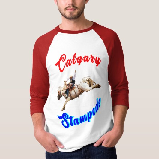 カルガリーカナダ馬7月ライダーCalgary Stampede Tシャツ (正面)