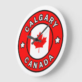 カルガリーカナダ ラージ壁時計 (傾斜)